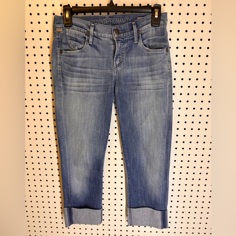 Citizens Of Humanity Blue Cropped Ankle Jeans